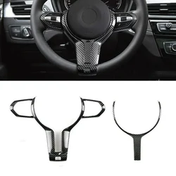 Car Steering Wheel Trim Button Frame ABS Carbon Texture Decorative Cover For BMW F Chassis F22 F30 F32 F10 F12 F15