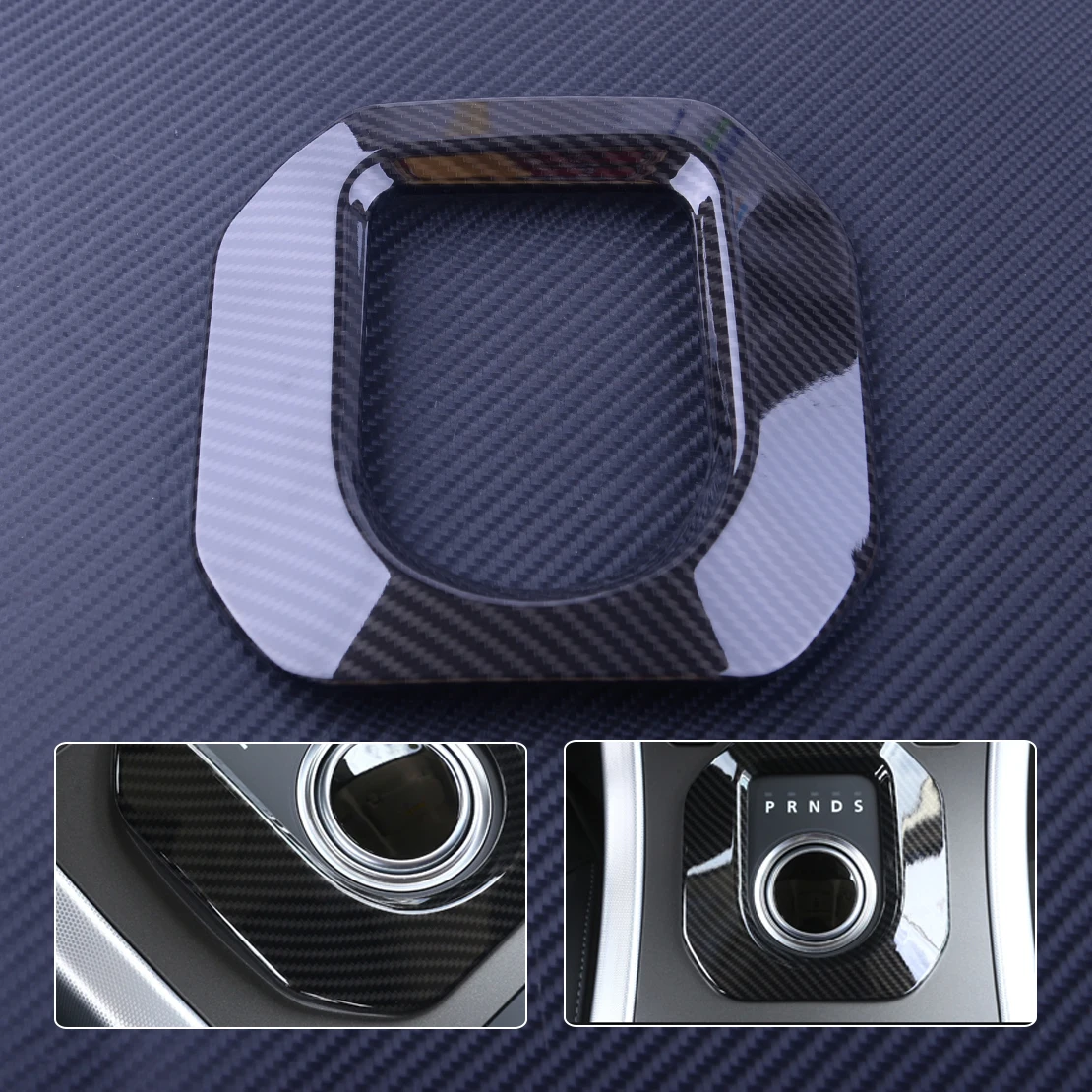 Carbon Fiber Car Gear Shift Frame Position Panel Decorative Cover Trim Sticker Fit for Range Rover Evoque 2014 - 2017 2018