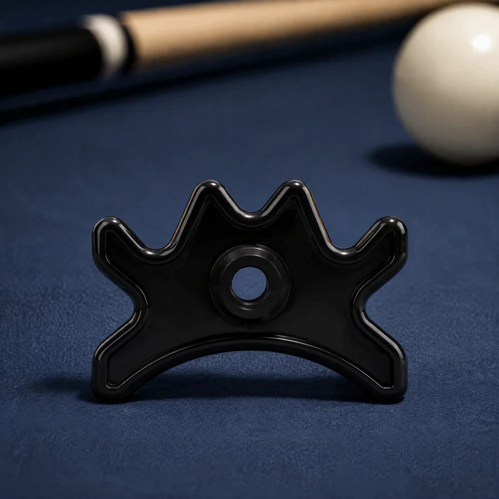 Plastic Material Billiard Bridge Head Portable Design Lightweight Structure Pool Cue Bridge Head Black Color