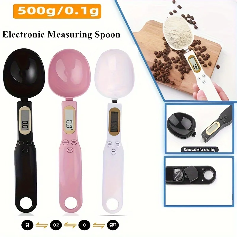 Digital Kitchen Scale 500g/0.1g Precision for Cooking, Baking, Coffee, Tea, Home Kitchen LCD Scale Digital Mini Spoon Scale