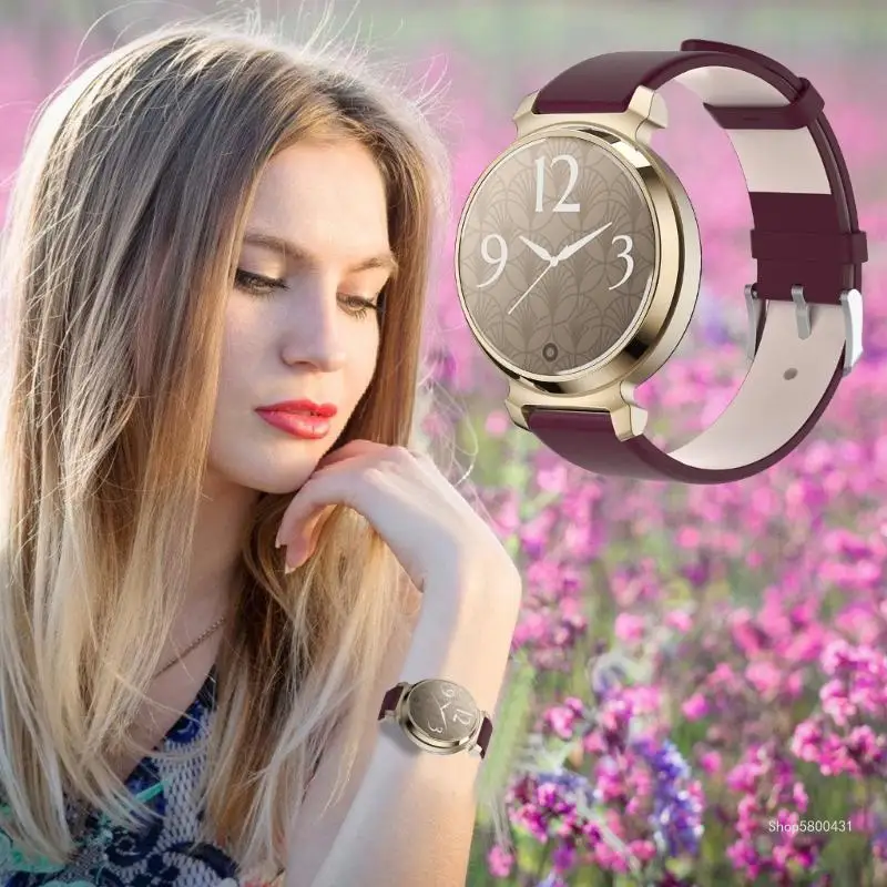 Lightweight Watch Strap Elegant Lovely Watch Strap Leather Watch Attachment Suitable for Girls Smartwatches