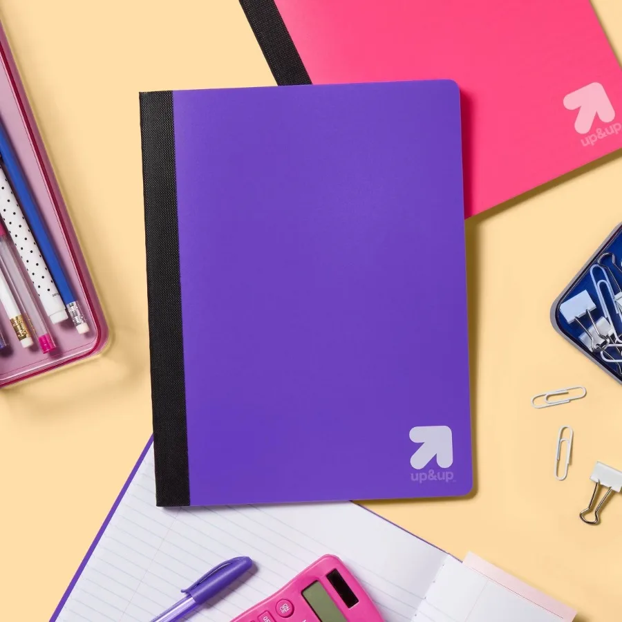 Wide Rule 7.5"x9.75" Poly Cover Comp Book Purple