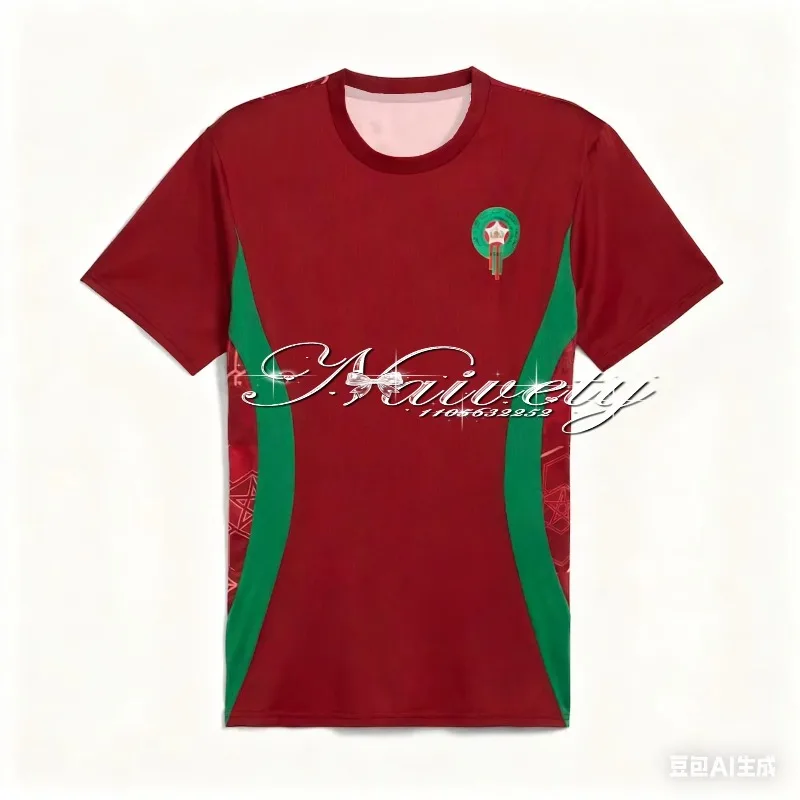 25/26 المنتخب الوطني المغربي الأكثر مبيعًا سريع الجفاف في الهواء الطلقSportsQuick DryJerseySummer كلاسيكي غير رسمي فضفاض للأطفال البالغين