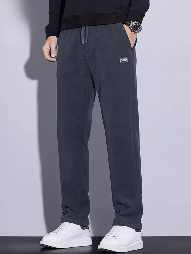 

Мужские вельветовые спортивные брюки, весна 2026, новинка, повседневные, свободные, прямого кроя, молодежные, базовые цвета