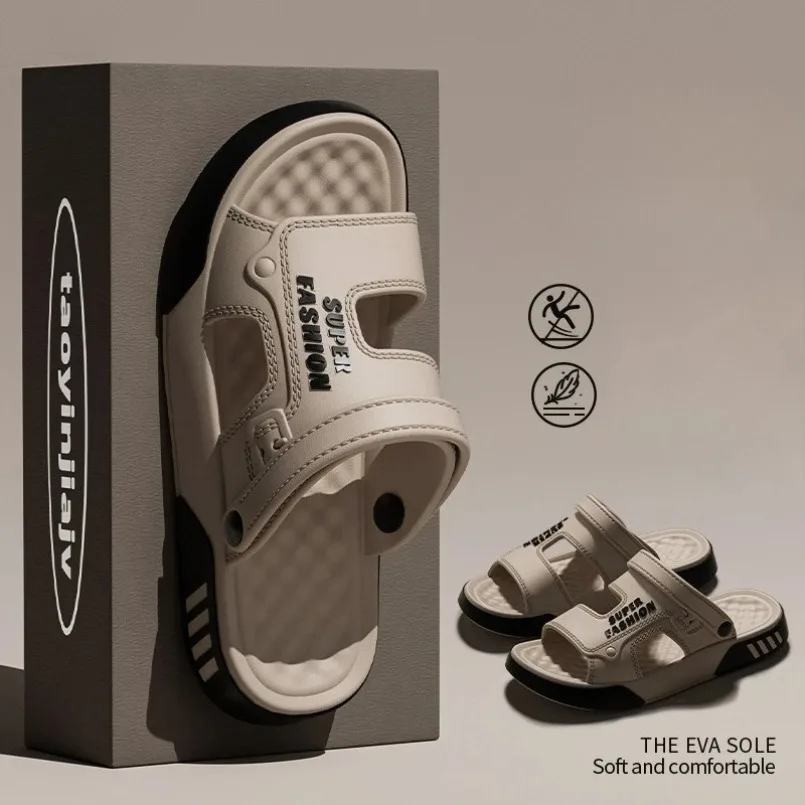 Sandals Men Slippers Clog EVA Flip Flop Soft Non Slip Clapper Slides Outdoor Summer House Home Sports Garden Driving Shoe Beach