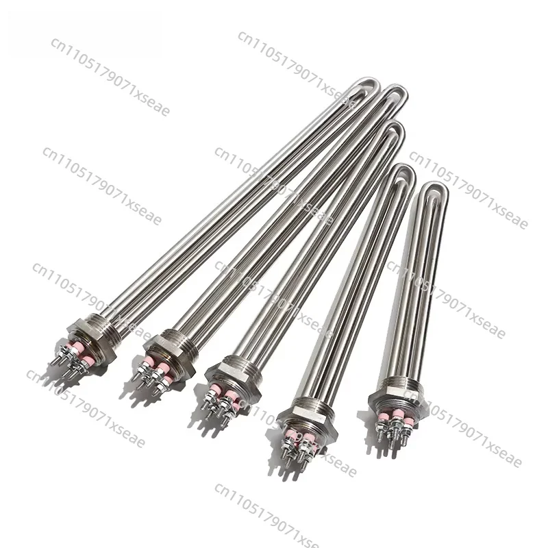 DN25 G1 Thread Water Heating Element with Lid, 120V 220V Electric Heater Pipe 1500W 2500W 3500W 4500W 5500W