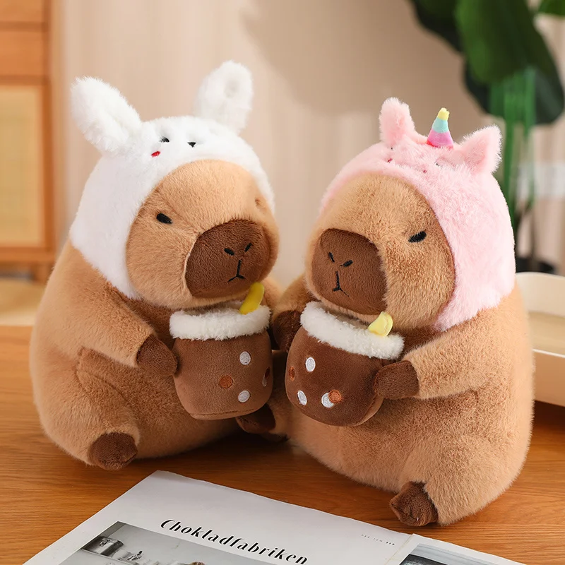 30/40CM Cute Capybara Plush Toys Soft Simulation South American Water Opossum Stuffed Cartoon Cosplay Doll Lovely Gifts For Kids