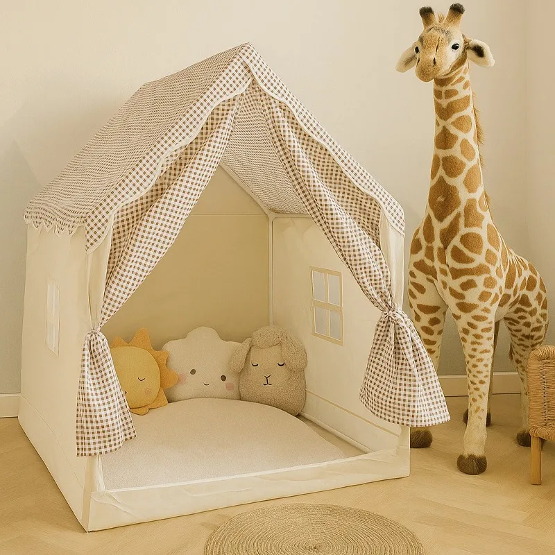 Tenda per bambini Casa Grande e carina Principessa per bambini Giocattoli da interno Case con tenda per porta Giocattolo Casetta da gioco Castello Piccola tenda Regalo per bambini