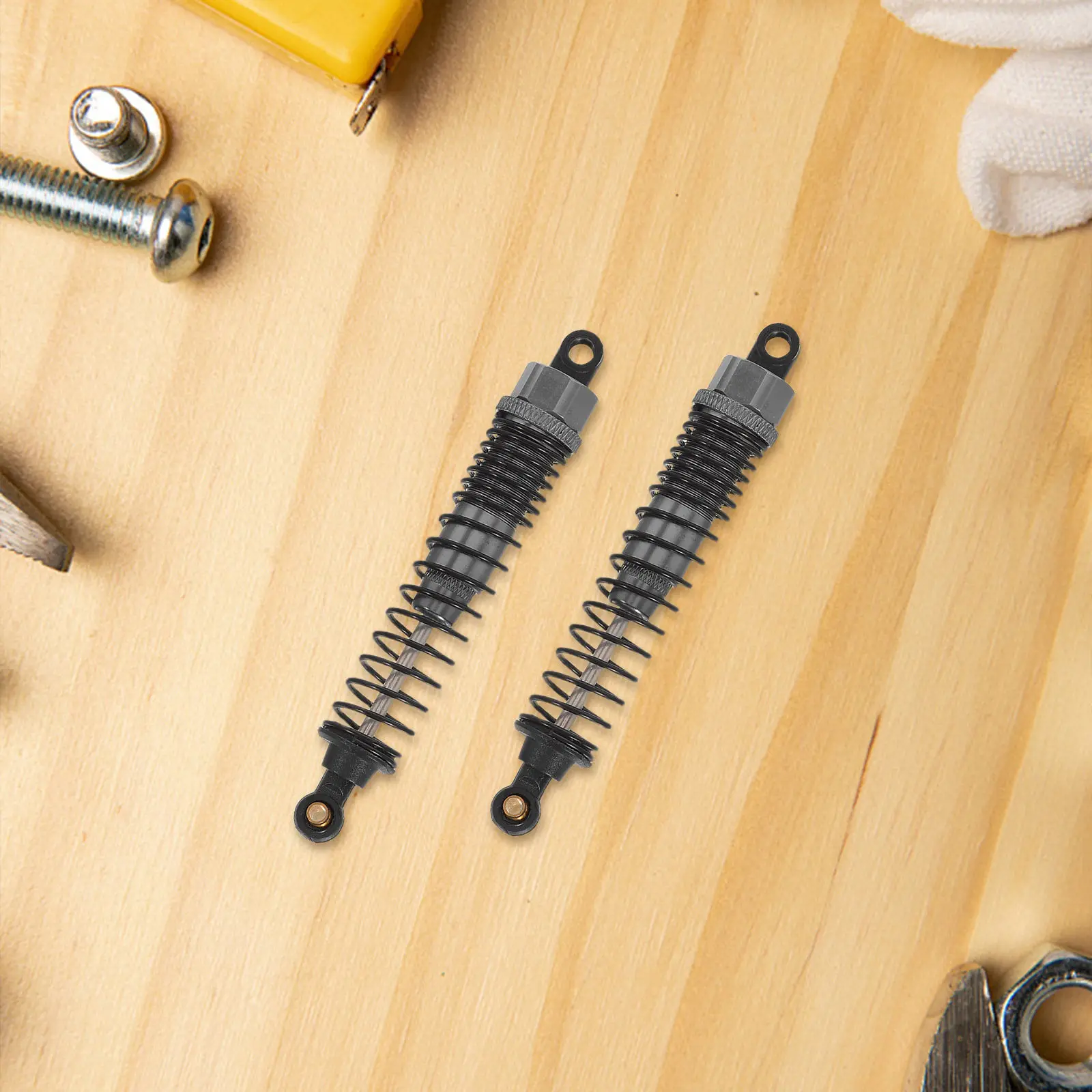 

2 пары усиленных регулируемых алюминиевых амортизаторов для радиоуправляемых грузовиков, передние и задние демпферы для внедорожных гонок, амортизаторы подвески