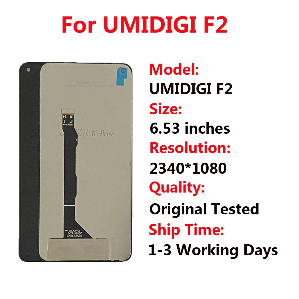 For UMIDIGI F2 Power 3 LCD Display And Touch Screen Assembly Repair UMIDIGI F2 Power 3 LCD Sensor Screen