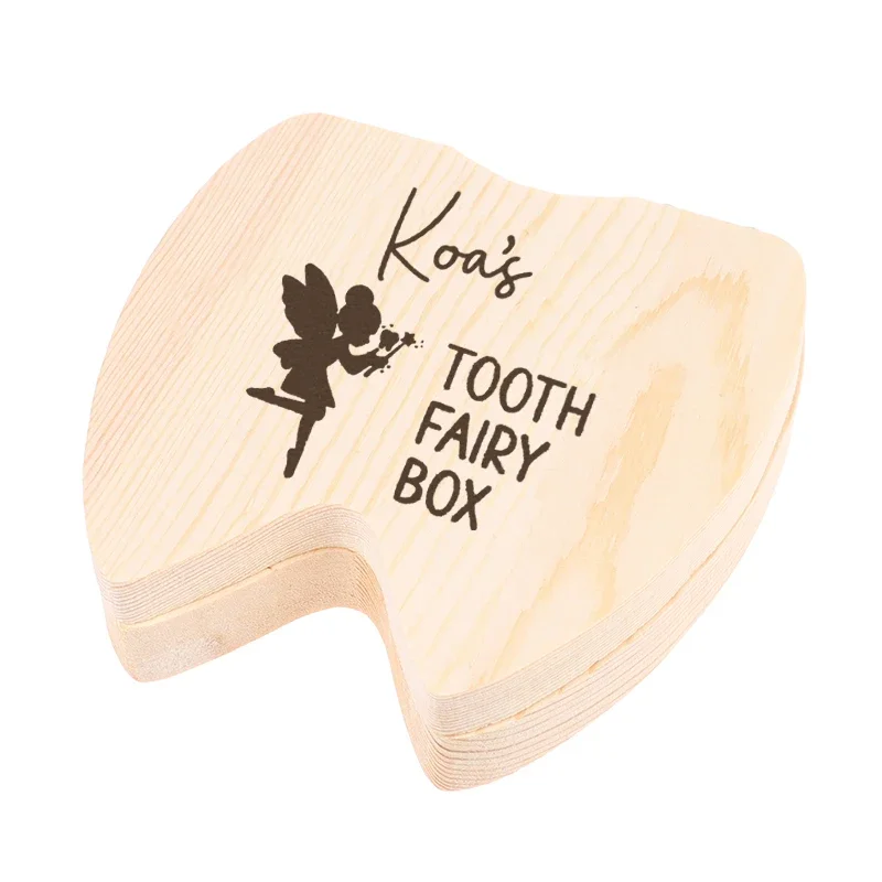 Personalised Tooth Fairy Box First Tooth Wooden Teeth Box Engraved Keepsake Spanish Baby Boxes