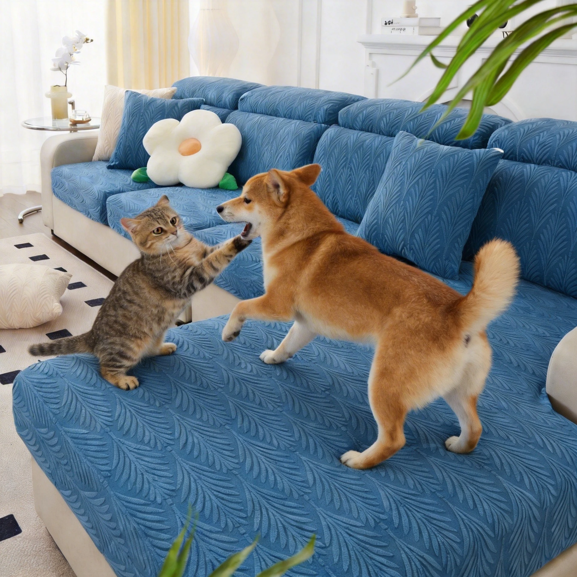 

Sectional Couch Covers Cushion Separate L Shape Couch Cover Stretch Sofa Slipcover Pet Friendly Cats Dogs Furniture Protector