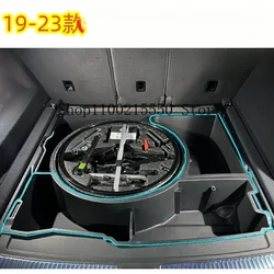 For VW Volkswagen Touareg CR 2019-2024 Car Accessory Trunk Spare Tire Organizer Storage Box Case Container Interior Decor