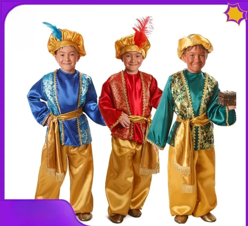 

Костюм арабского принца для мальчиков, наряд для Хэллоуина, детский костюм для выступлений и косплея