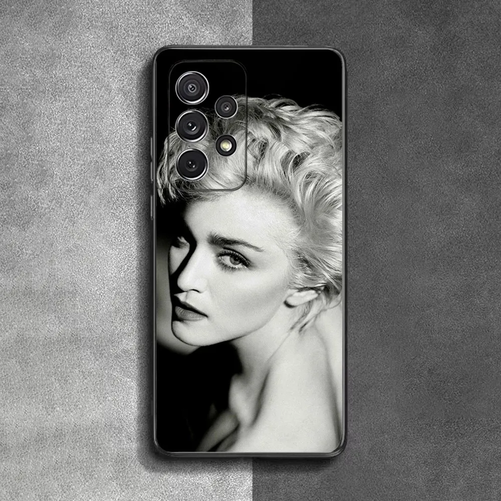 M-Madonnas-s 1980 Phone Case For Samsung S24,23,22,30,21,10,9,Ultra,Plus,Lite,FE,Soft Silicone Black Cover