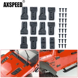 AXSPEED Kit completo di cerniere per porte e finestre in Nylon per auto AXSPEED per Axial SCX10 III AXI03006 Jeep Gladiator AXI03007 Wrangler 1/10 RC Crawler Car