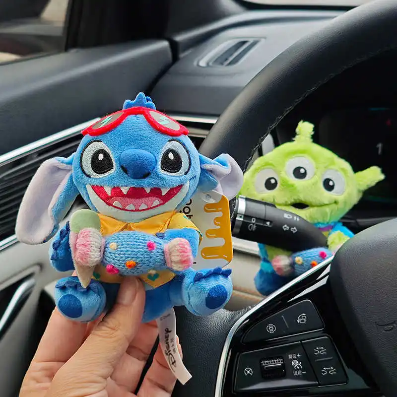 

New Disney Stitch Car Pocket Doll Model Decoration Creative Personality High-Value Car Turn Signal Wiper Cartoon Cute Ornament