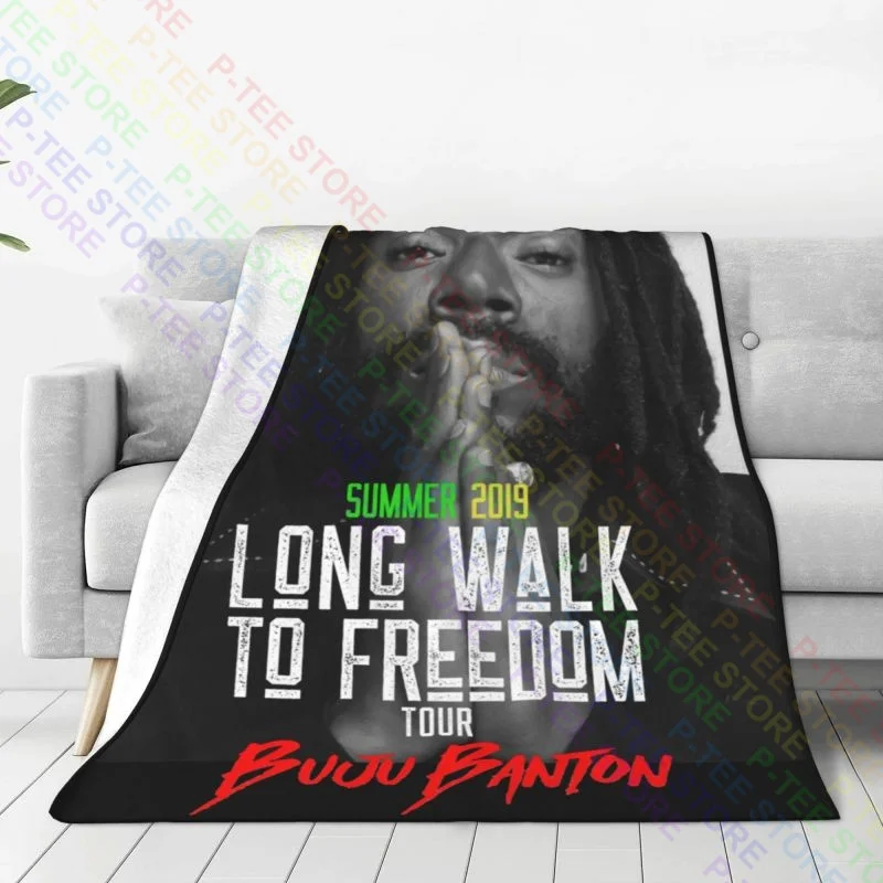 Buju Banton Dj Reggae Long Walk To Freedom Tour2019 Blanket Raschel Ultra-Soft Bedding Travel