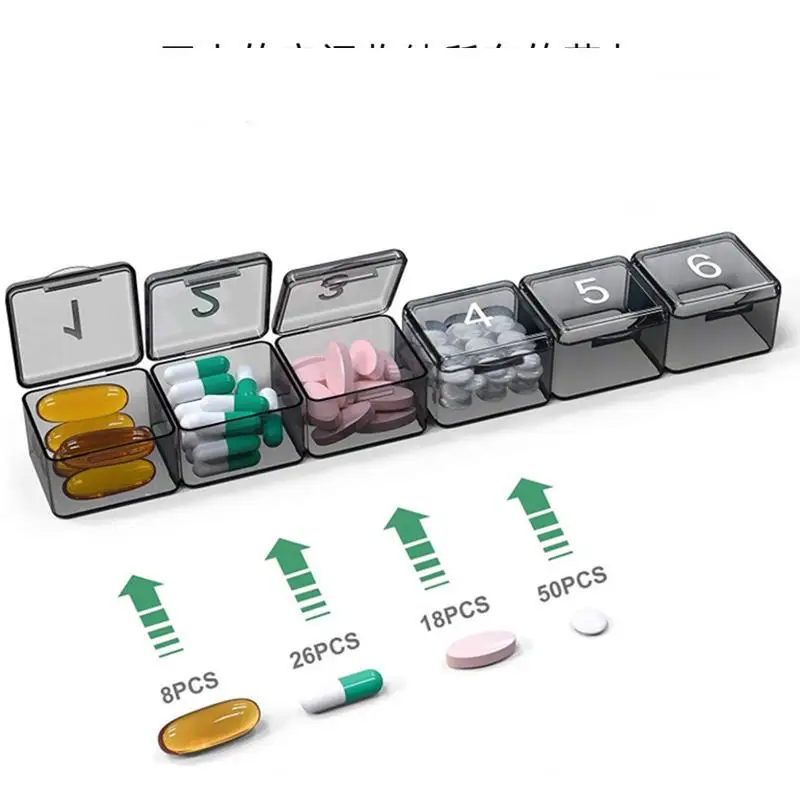 Monthly Pill Organizer, 30 Days Pill Box, 4 Weeks One Month Pill Cases, Large Compartments Medicine Organizer for Vitamins