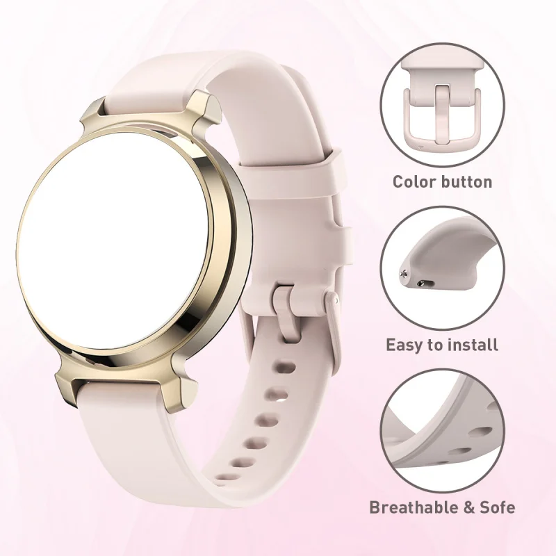 Pulseira de relógio feminina para garmin lily2, pulseira macia com fecho expansível, opções multicoloridas para rastreadores de fitness garmin