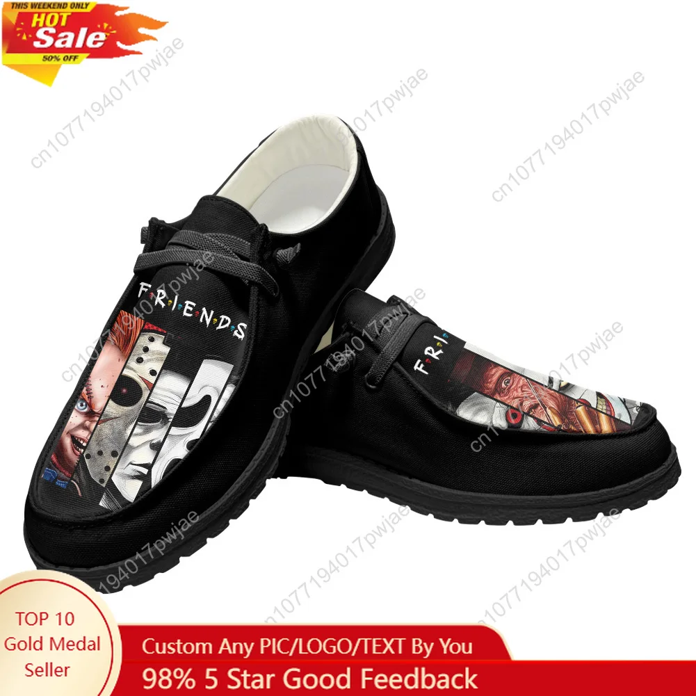 

Friends Best Stephen King Horror Characters Flat Shoes Halloween Mens Womens Casual Shoes Outdoor Footwear Fashion Prints Shoes