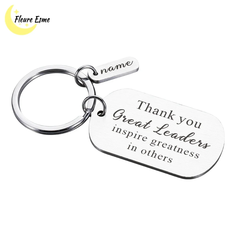 Free Customized Keychain Colleague Gift for Leader Personalized Name Custom Boss Gifts Keychain Colleagues Keychains Present