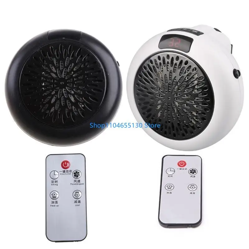 

350W Space heater, Wall Outlet Electric Space Heater with Adjustable Thermostat for Office Dorm Room