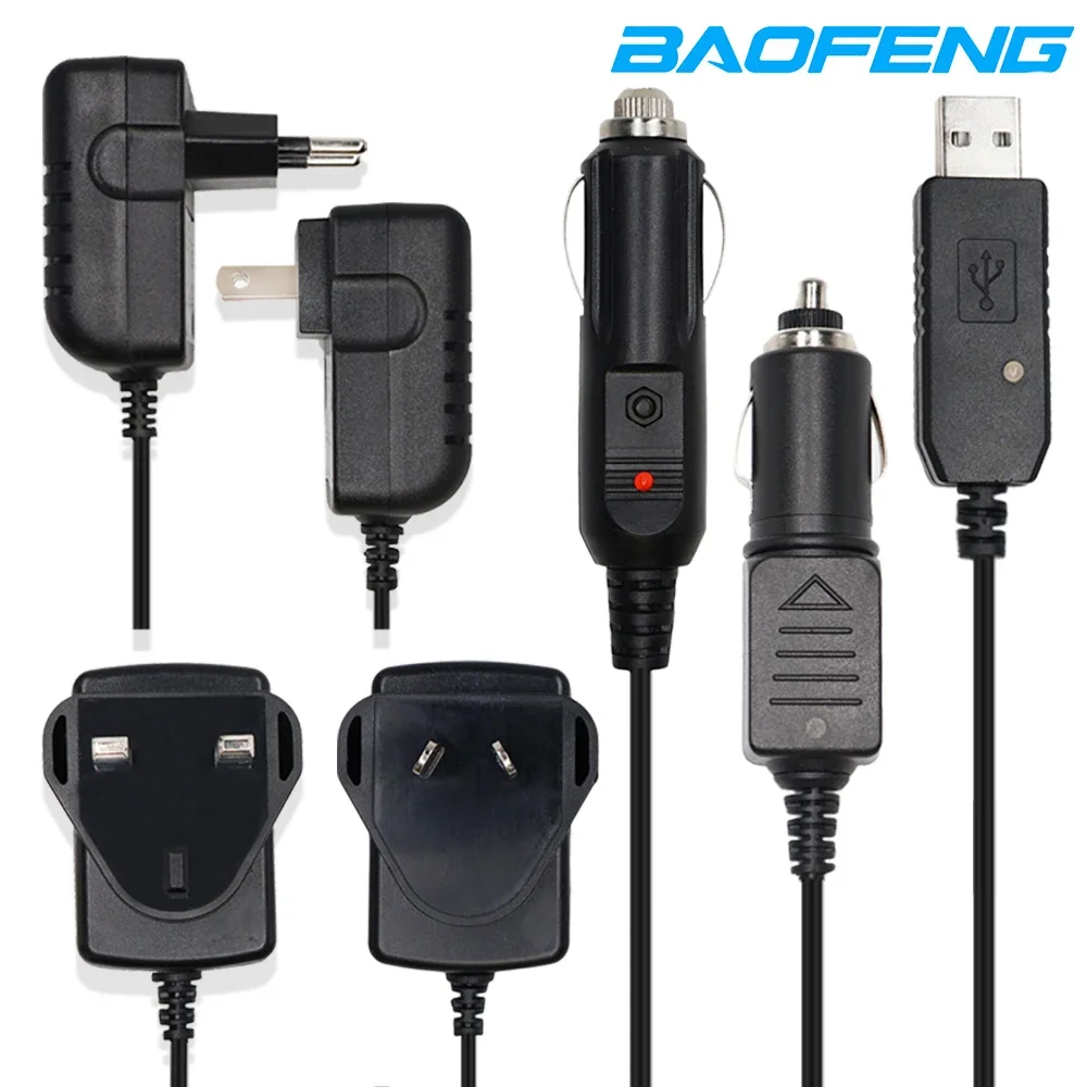 Original USB Adapter UV-5R Charger Pofung Two Way Radio UV5R Walkie Talkie Baofeng UV 5R Li-ion Battery Charger Accessories