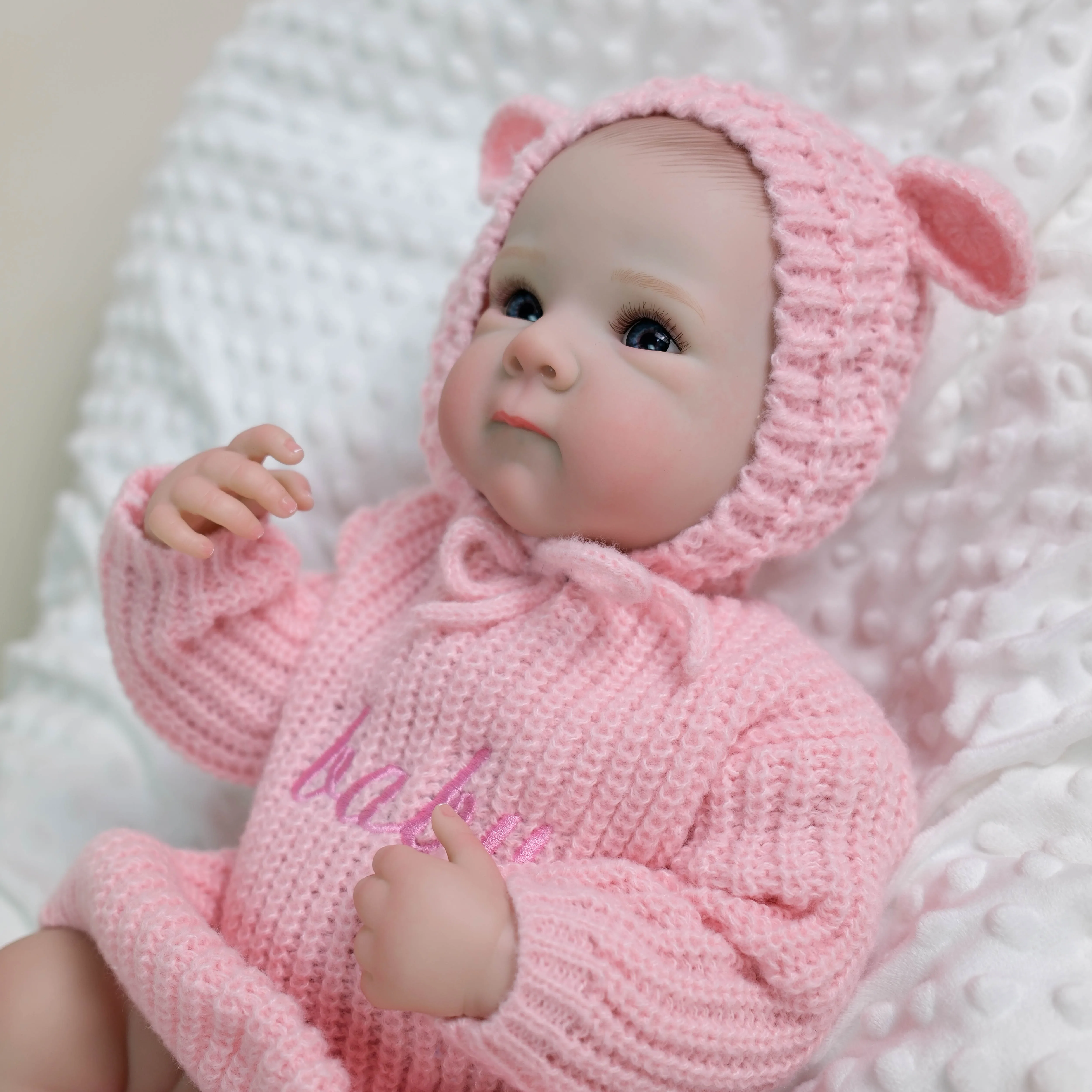 

NPK Bettie, кукла реборн для новорожденных всего тела, реалистичная, приятная, 18 дюймов, многослойная живопись, 3D кожа, видимые вены