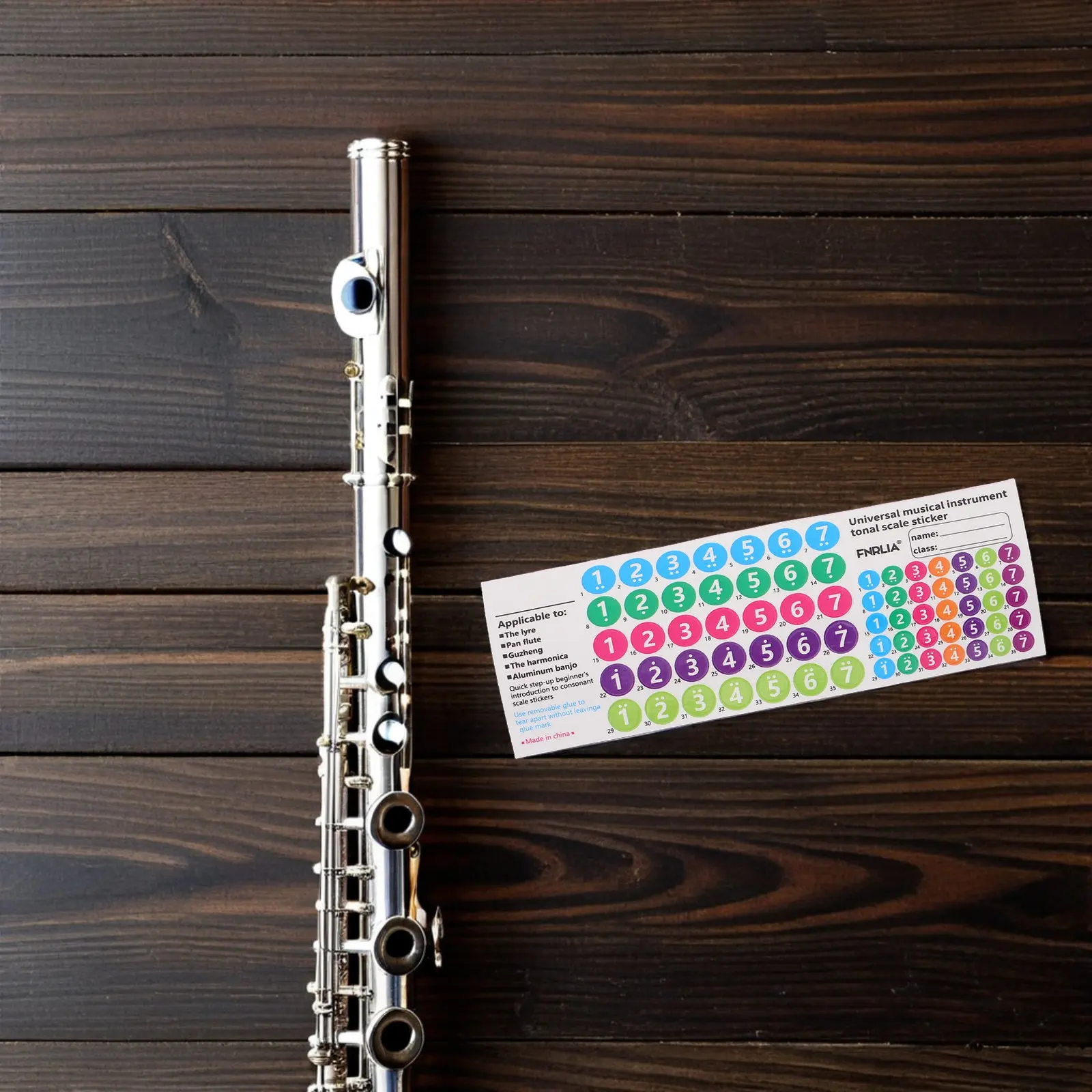 5pcs Pan Flute Note Stickers for 16-18 Tube Pan Pipes – Adhesive Music Labels for Beginners & Music Teaching