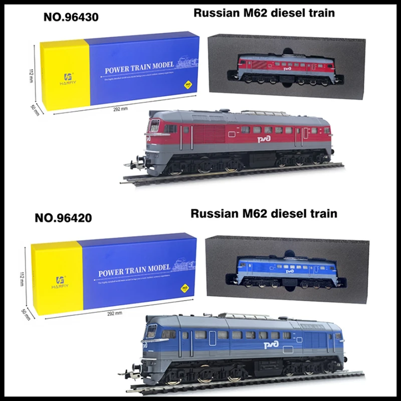 

HO Scale HF 1:87 Russian M62 Diesel Train Model With Power Adult Collection Static Display Toys