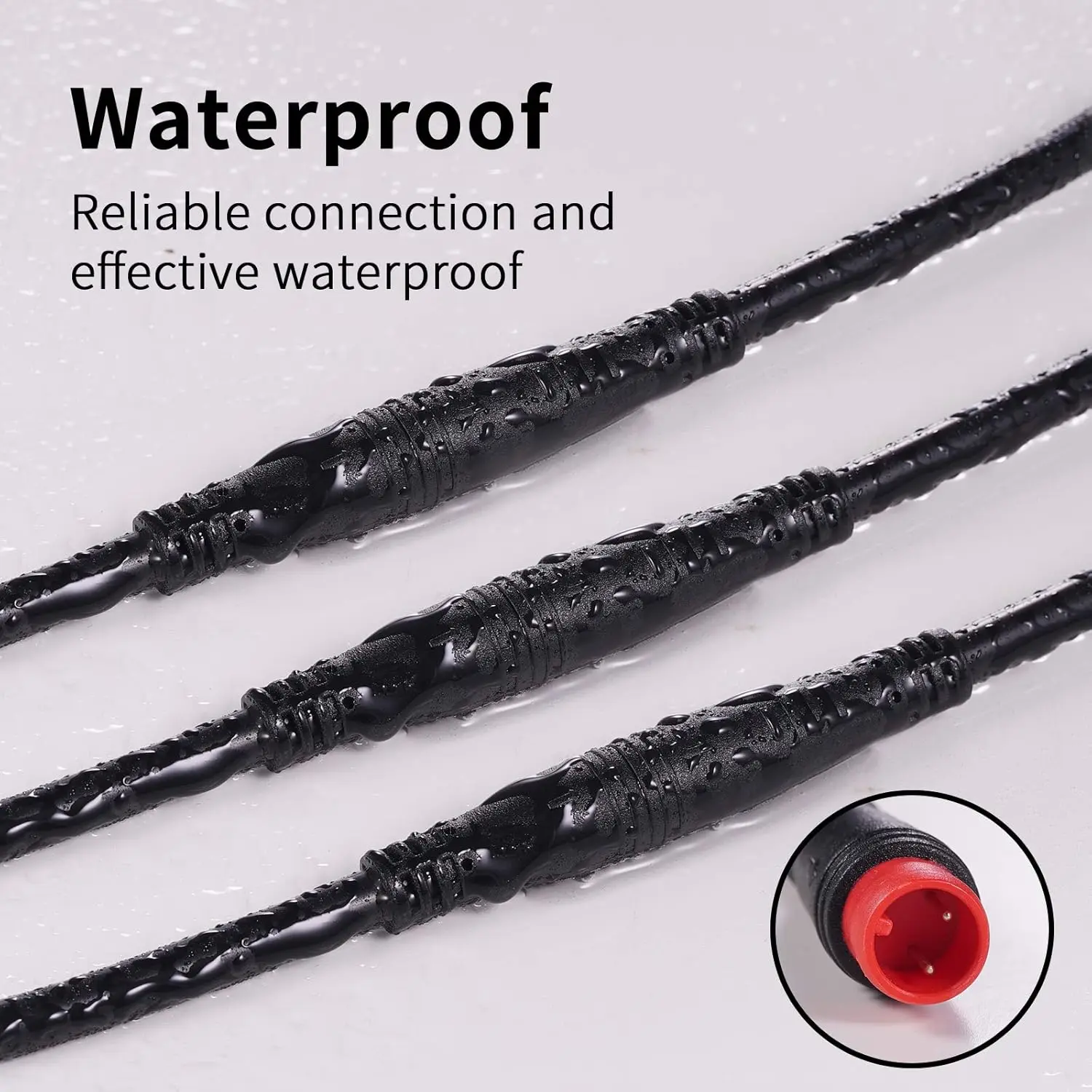 LED Power Signal Line 2/3/4/5/6Pin M8 Signal Connector Cable Male Female Waterproof Connector Outdoor Ebike Plug Wire Cable image 2