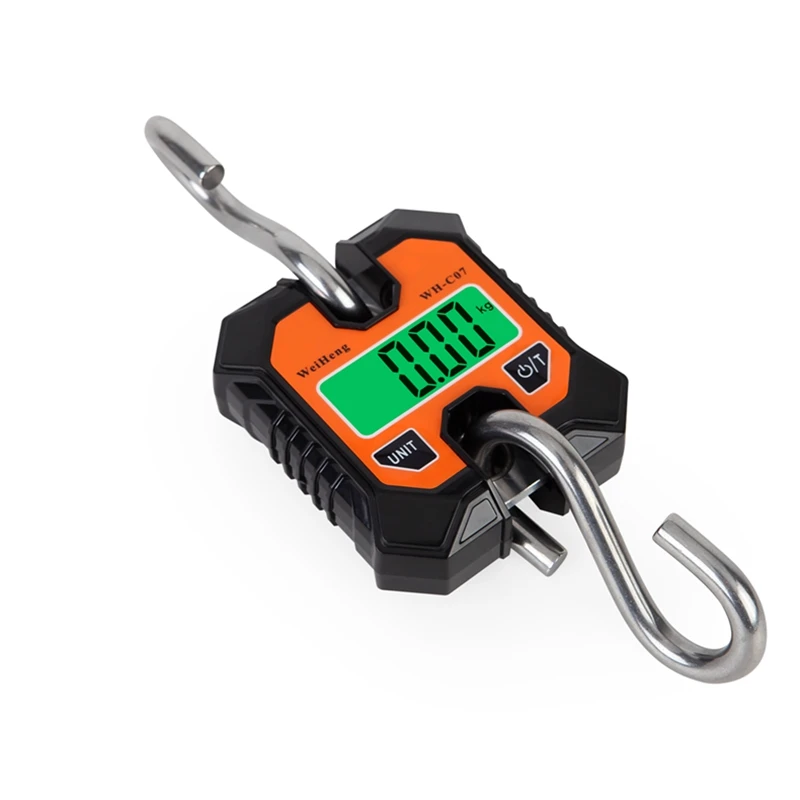 250kg Portable Micro Crane Scale 0.1-100KG LCD Industrial Detachable Hook Scales Agricultural Heavy Duty Hanging Weight Balance