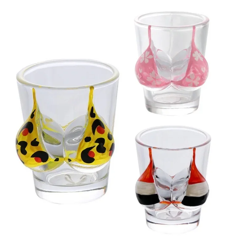 50ml Creative Hand Painted Shot Glass Thickened Glass Vodka Shochu Cocktail Wine Glass Home Bar Fashion Drinking Utensils