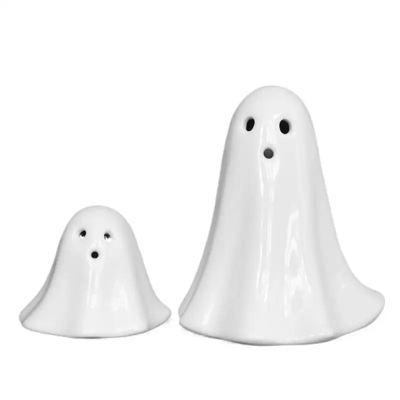 

2Pcs Halloween Decoration Ceramics Ghost Lights LED Lamp For Holiday Lighting Party Pendant Props Decorative Lights