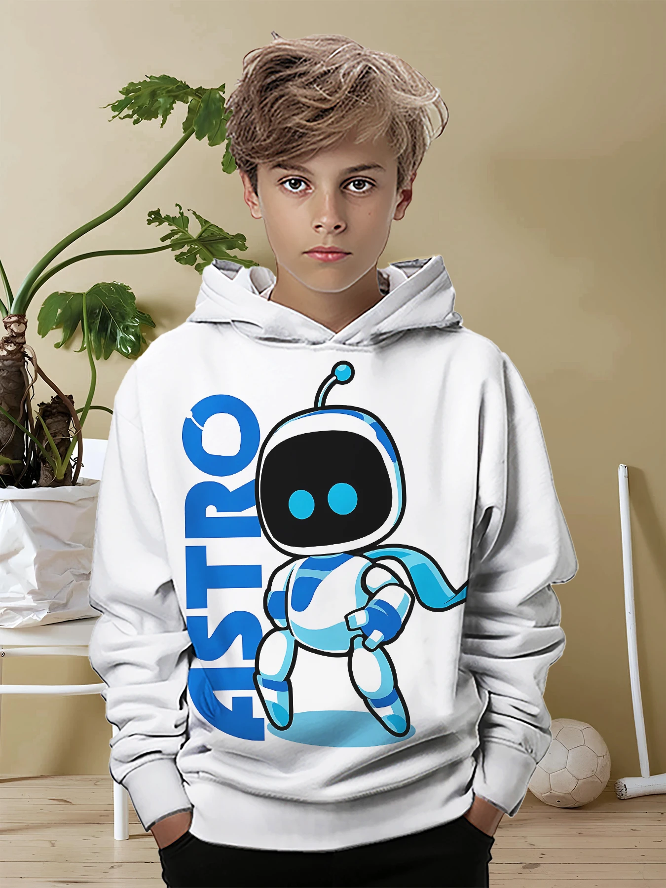 A-Astrobot Sleeping Square 3D Print All Seasons Children Casual Sweatshirt Cool Pullover Tops Unisex Clothes Boy Girl Hoodies