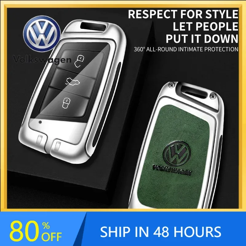 

2026 Hot For VW VOLKSWAGEN Leather Car Key Cover Case Protector Holder Shell for VW Volkswagen Magotan Magotan GTE Passat B6 B7