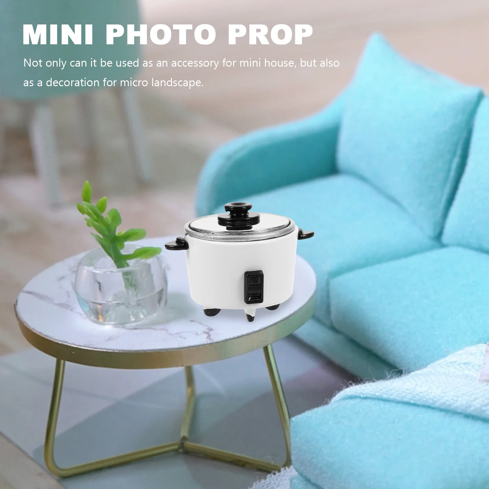 Accessories 1:12 DIY Dollhouse Mini Kitchen Simulation Rice Cooker (one Pack) Pretend Props Metal Dolls Miniature Electric