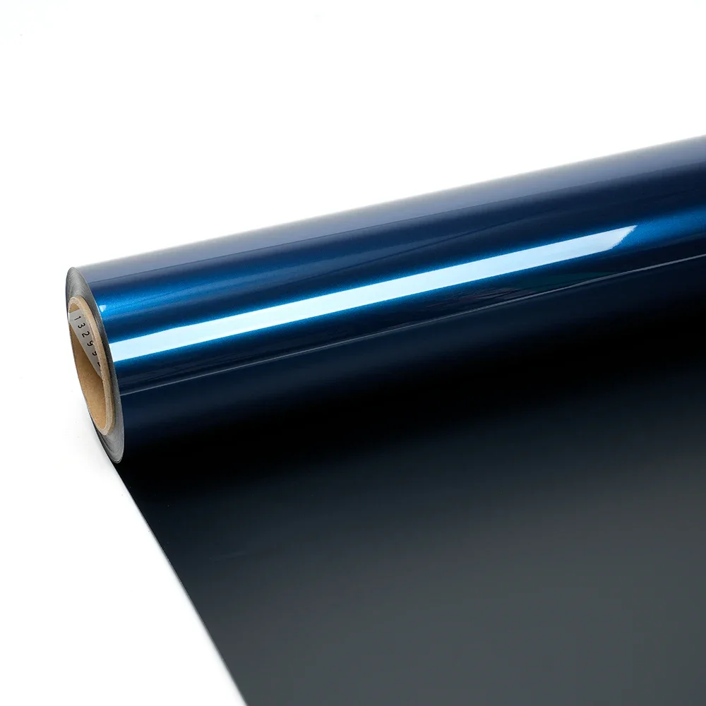 

2025 Customizable Car Vinyl Wrap Car Films Glossy Metallic Dark Blue Full Body Sticker 1.52*17M Shadow Blue Free Sample Film