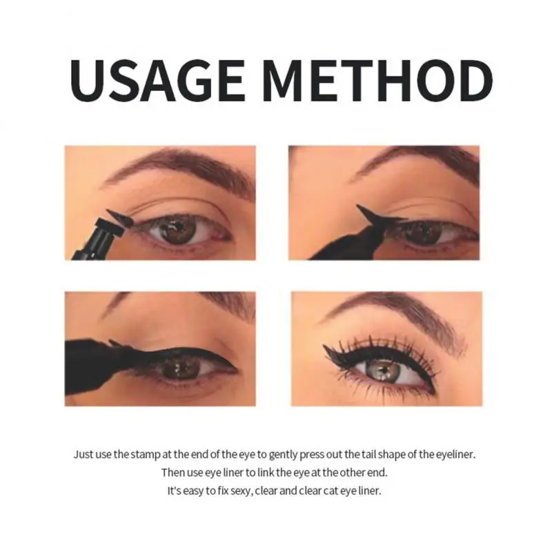 Makeup Double Wing Stamp Eyeliner Quick Drying And Not Easy To Smudge  Liquid Eyeliner Quick Drying Triangle Liquid Eyeliner