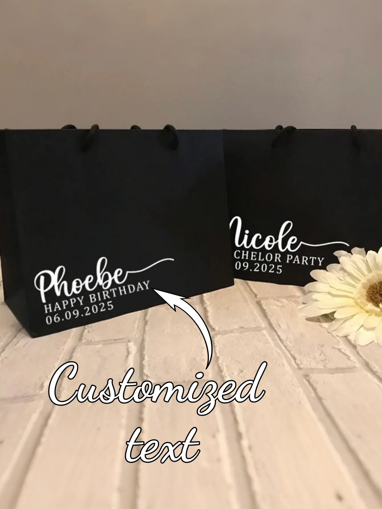1pc Customized Special Birthday High Quality Gift Bag Personalized Mother Bachelorette Party Wedding Welcome Bag Custom Gift Bag