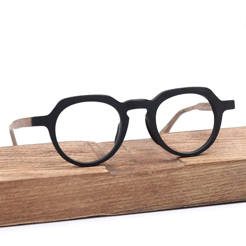 Eyeglass Frames Unique Vintage Wood Texture Business Acetate Prescription Man Women's Glasses Frame Myopia Optical Eyewear