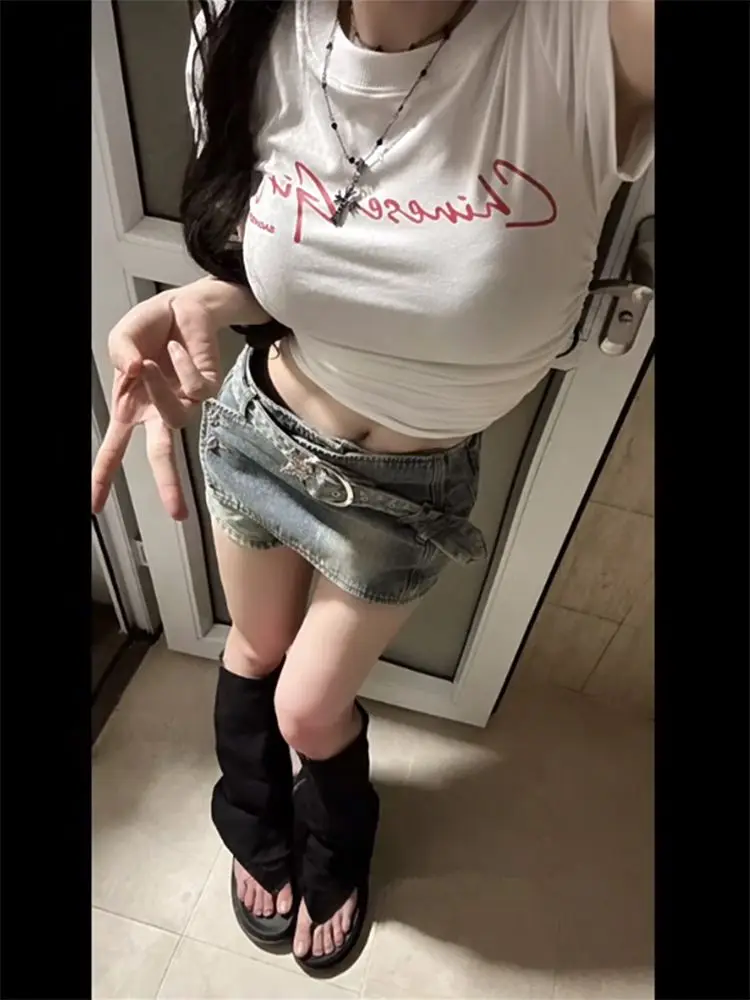 Shorts für Frauen Sommer Neue High-end Hot Girl Stil Entwickelt Nische Kausalen All-match Denim Low-taille A-linie Hüfte Rock Hosen