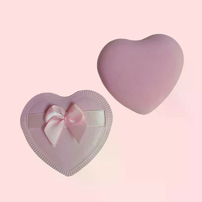 Bow Makeup Powder 2/5pcs Heart Puffs That Can Be Used in Both Dry and Wet Combinations Cotton Candy Air Cushion Powder Puff