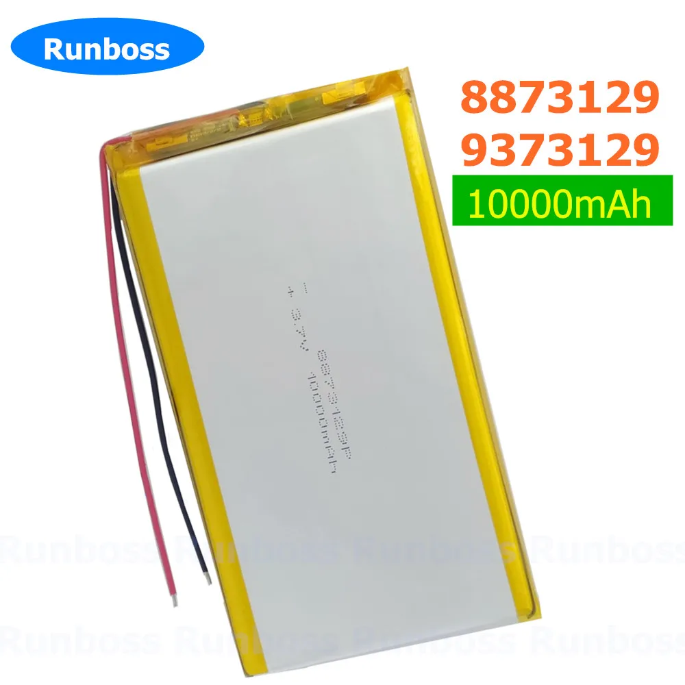 1-10 Pcs 8873129 9373129 3.7V 10000mAh Li Polymer Lithium Battery For Toy Power Bank GPS Laptop Camping Lights Diy Equipment