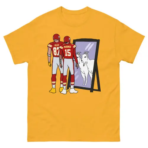 Travis Kelce and Patrick Mahomes Mirror GOATs T-Shirt