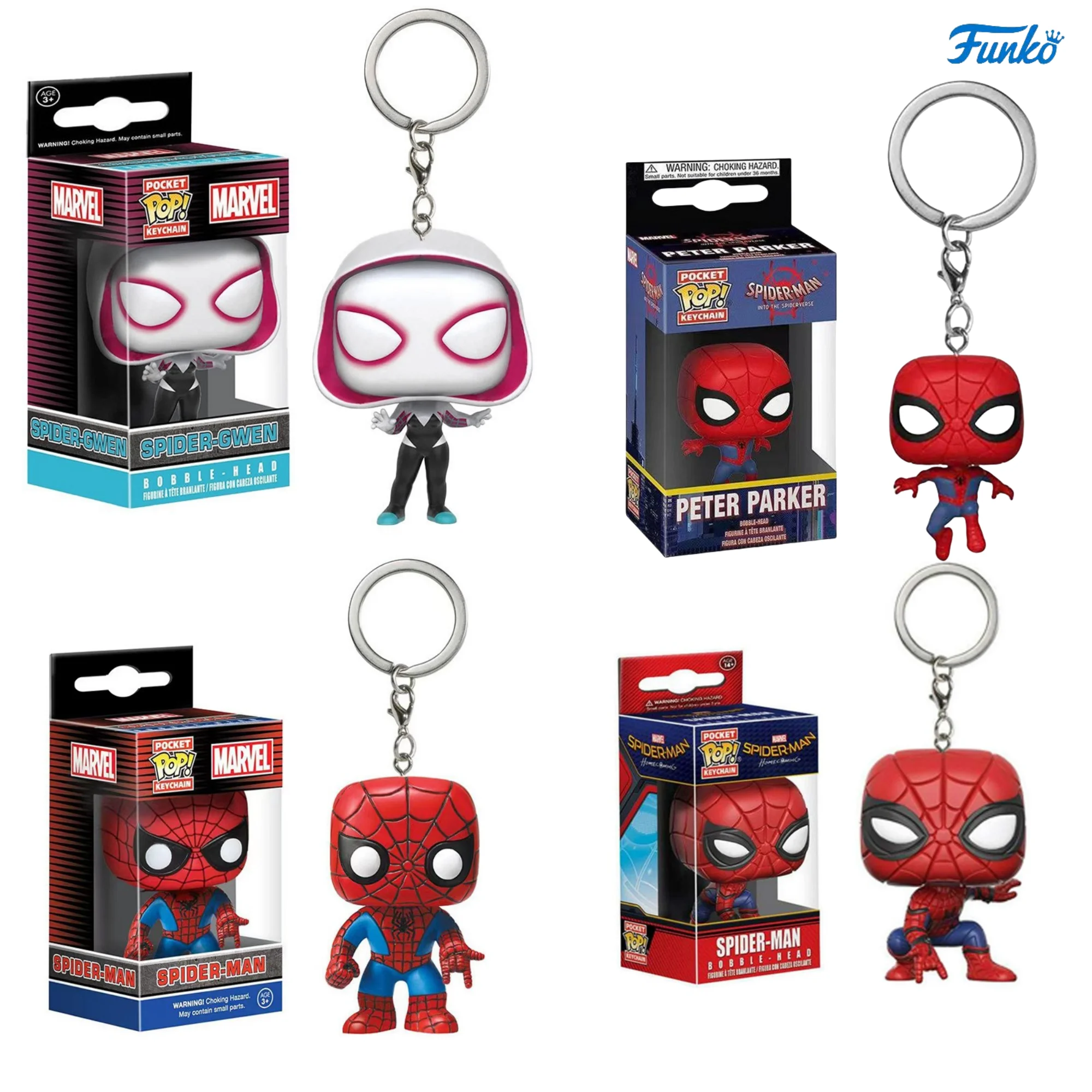 Marvel Figuren Schlüsselanhänger Spider Man Across The Spider Vers Anime Figur Schlüssel Rucksack Anhänger Vinyl Figur Modell Spielzeug Geschenk