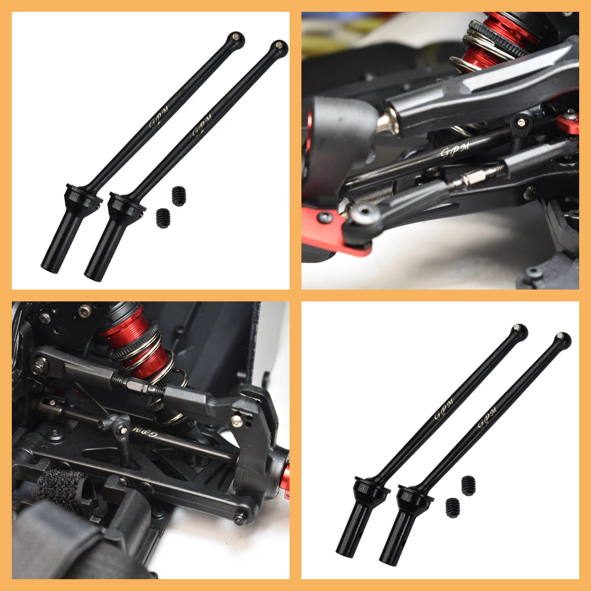 

GPM Carbon Steel Front / Rear CVD Driveshaft For ARRMA 1/7 Limitless V2 Felony 6S