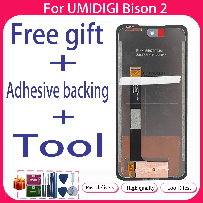 

For UMIDIGI Bison 2 Bison 2 Pro+ LCD Display + Touch Screen+Free adhesive backing+Tool