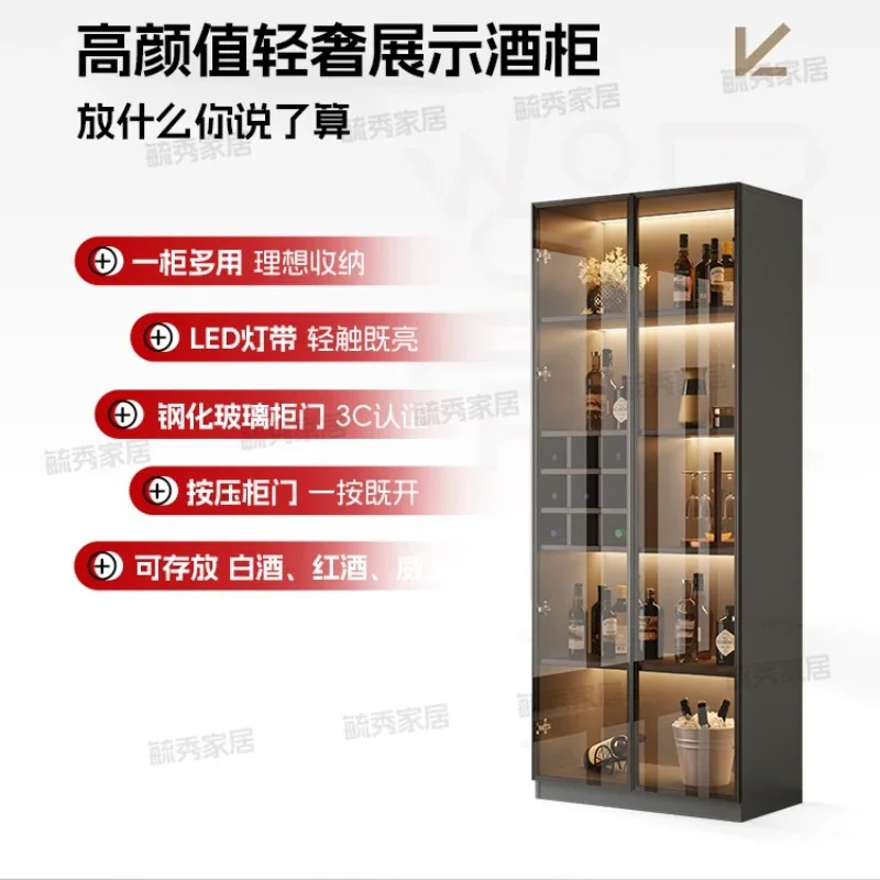 Cabinet Display Living Room Bar Corner Glass Coffee Bar Furniture Clearance Liquor Showcase Wine Bottles Locker Storage Cabinets - Image 3